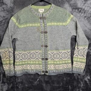 Cambridge Dry Good Nordic Fair Isle Long Sleeve Women's Cardigan Medium Clasps